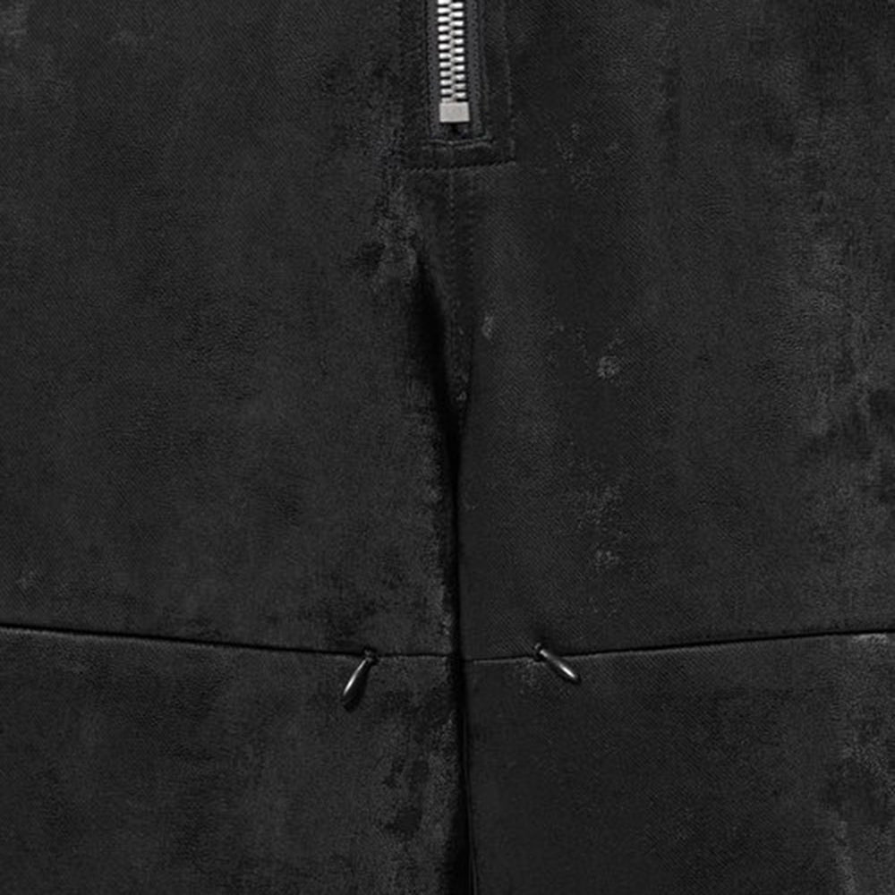 Dusty Rubber Zipper Baggy Pants