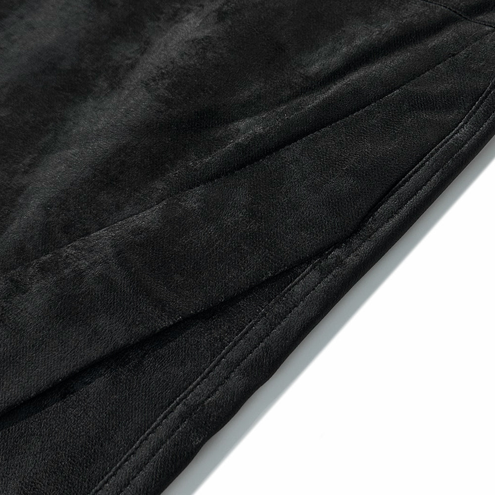 Dusty Rubber Zipper Baggy Pants