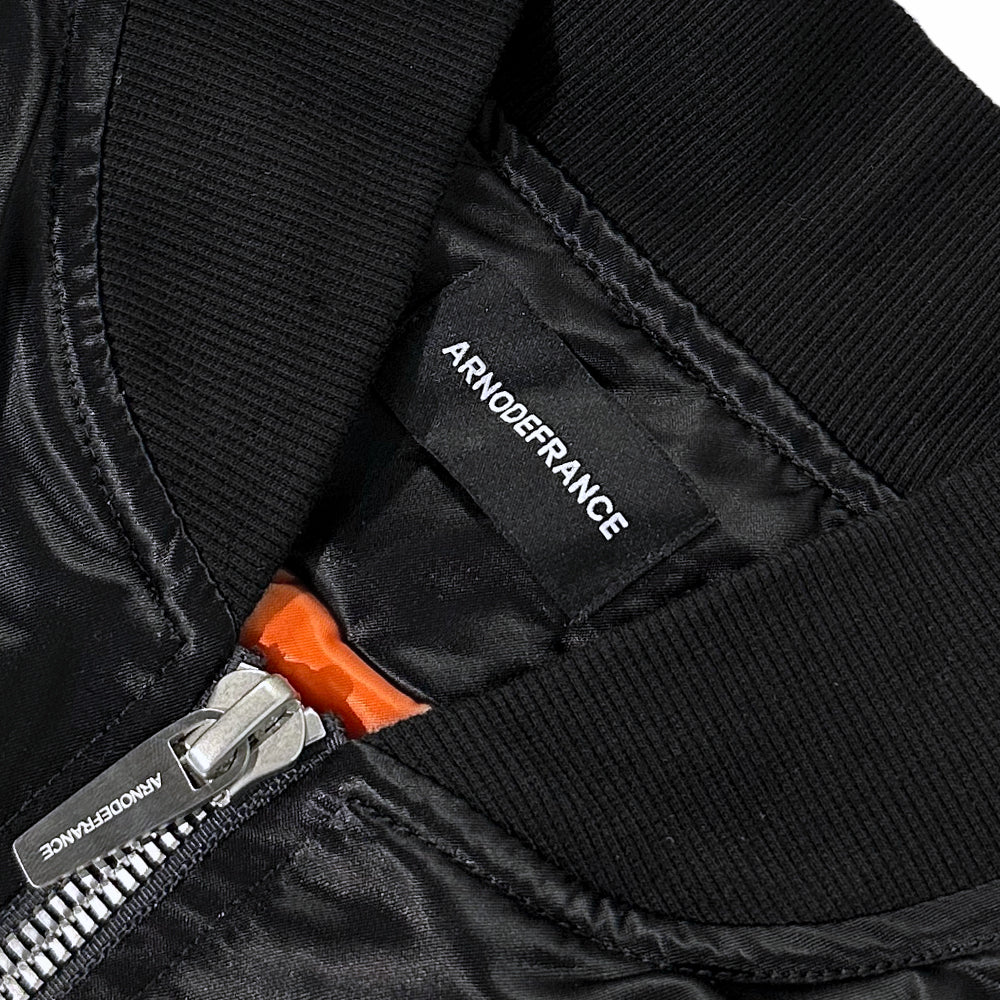 Nylon Cropped Bomber Jacket