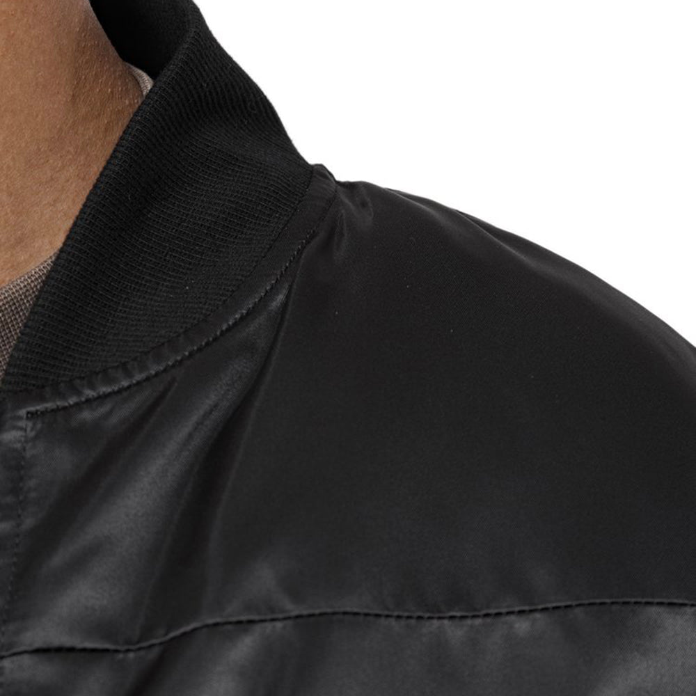 Nylon Cropped Bomber Jacket