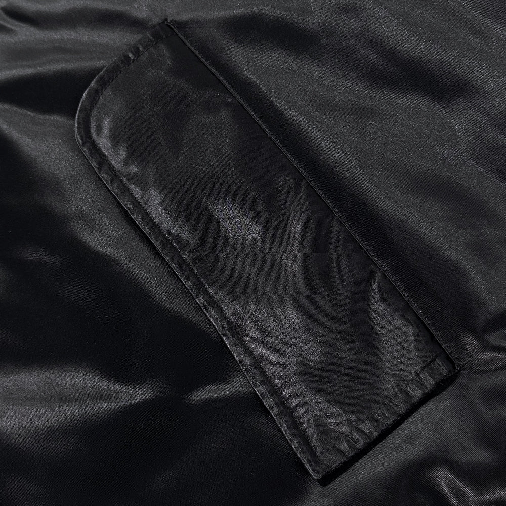 Nylon Cropped Bomber Jacket