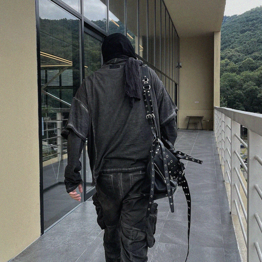 Raw Effect Layered Ls Hoodie