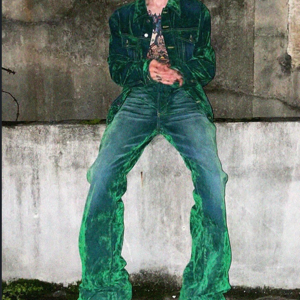 Jimmy Stretch Suede Denim Flare