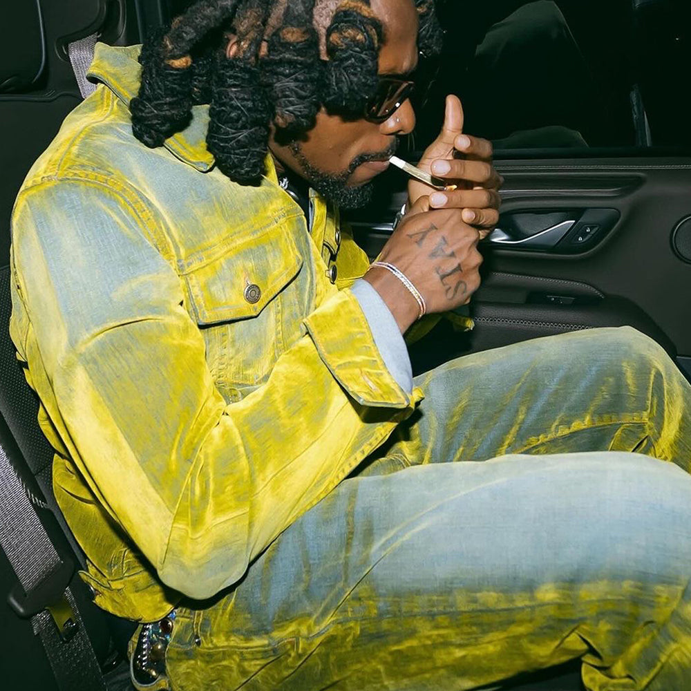 Jimmy Stretch Suede Denim Flare