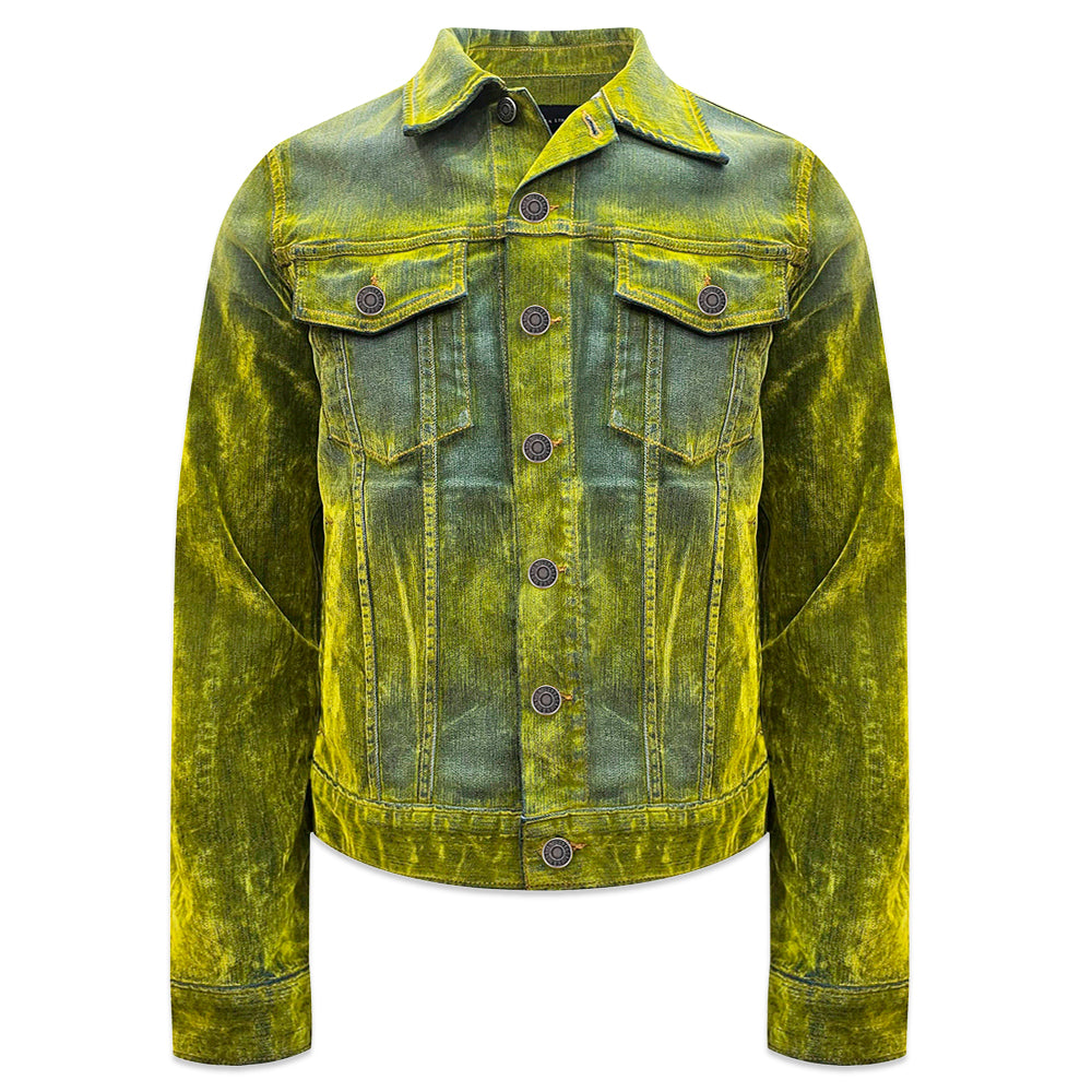 Jonny Stretch Suede Denim Trucker Jacket