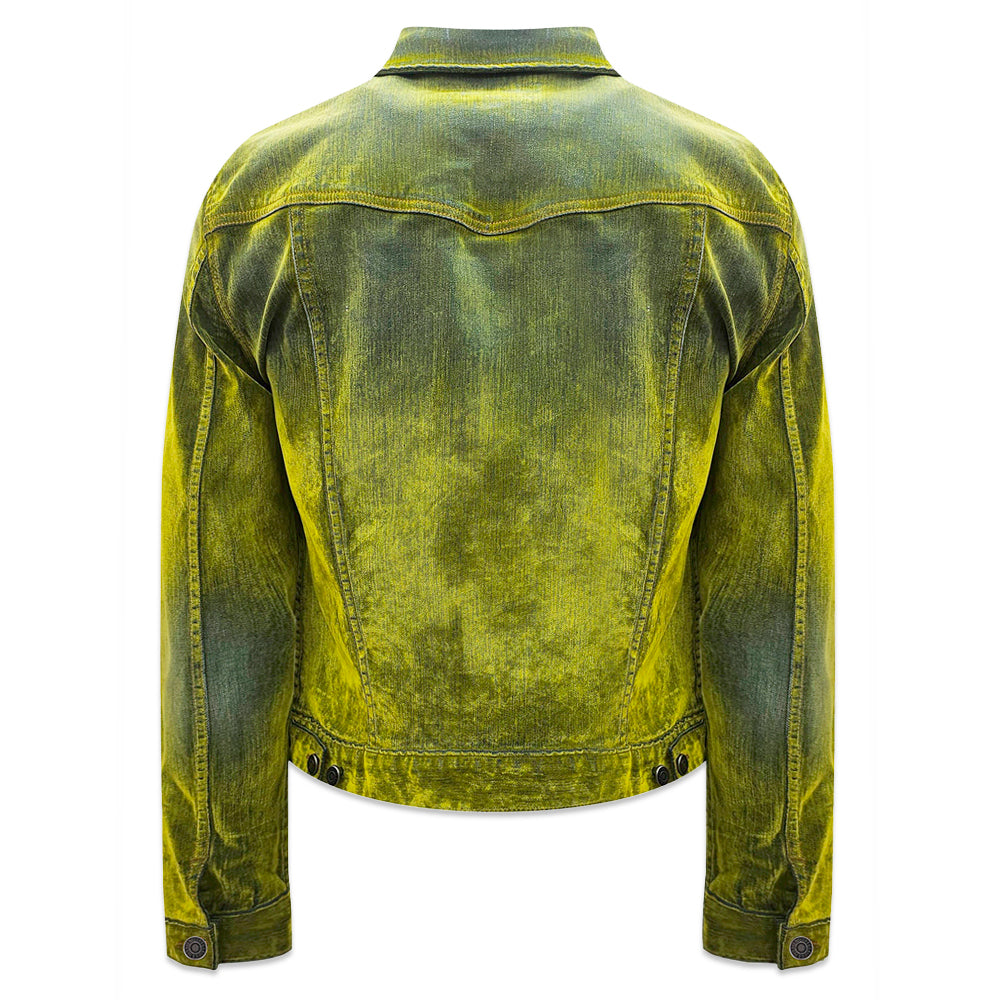 Jonny Stretch Suede Denim Trucker Jacket