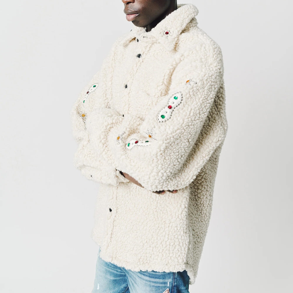 Tommy Embellished Wool Oversize Shirt