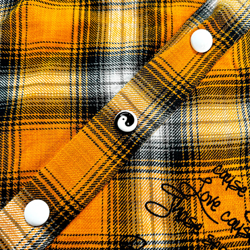 Double Eye Patch Leather Check Shirt