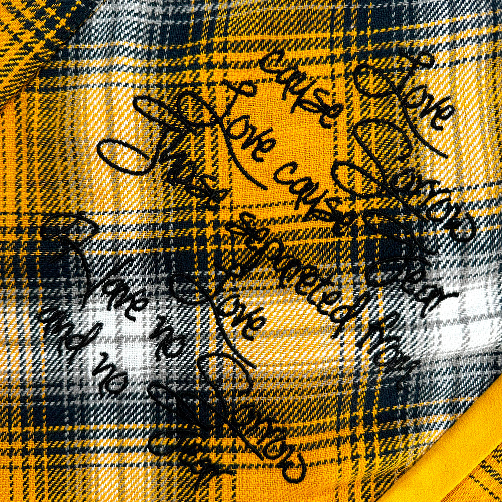 Double Eye Patch Leather Check Shirt