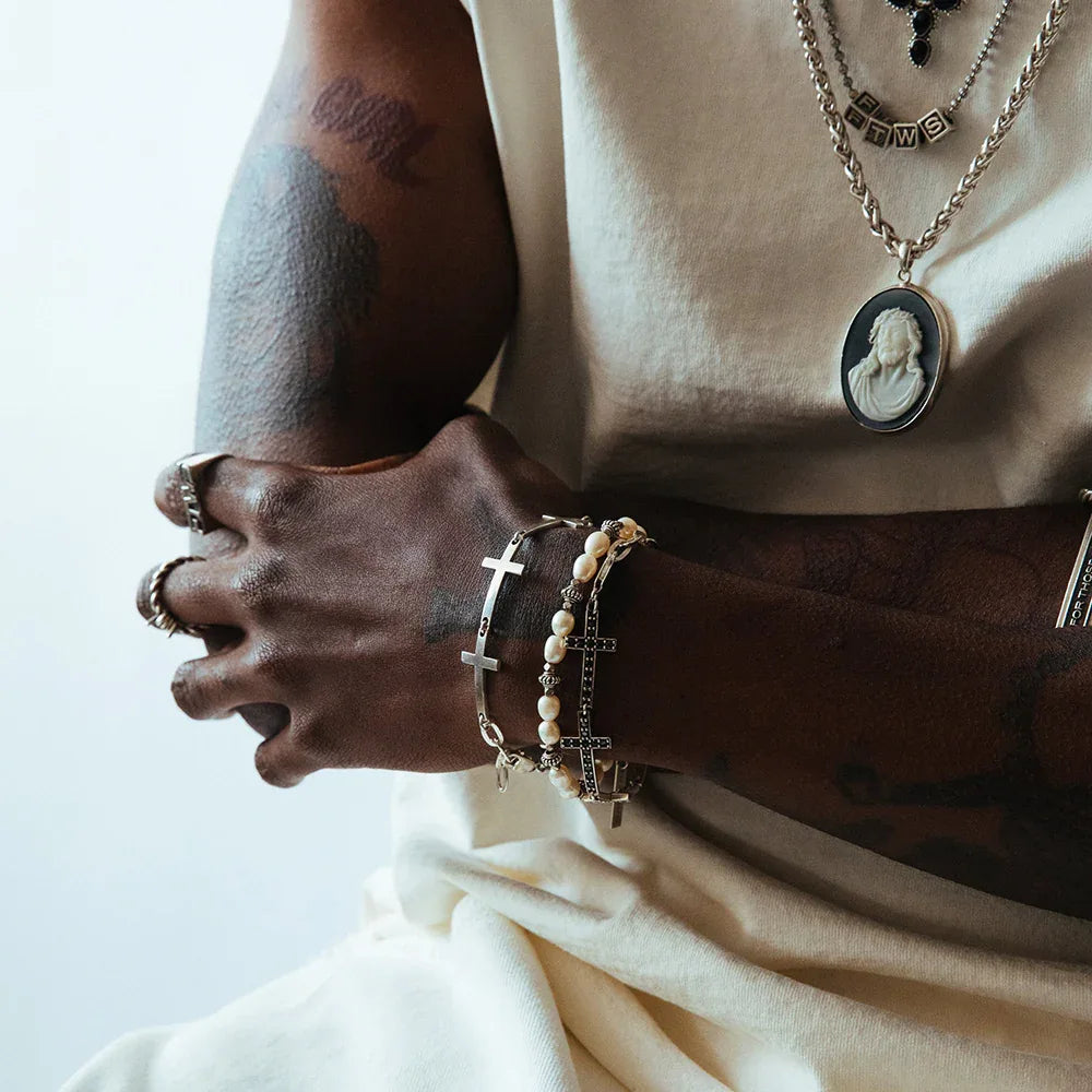 Ridged Pearl Bracelet - FOR THOSE WHO SIN - VENTURER