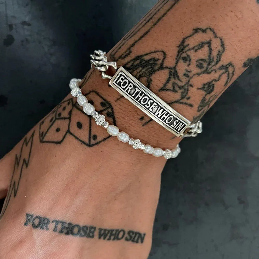 Ridged Pearl Bracelet - FOR THOSE WHO SIN - VENTURER