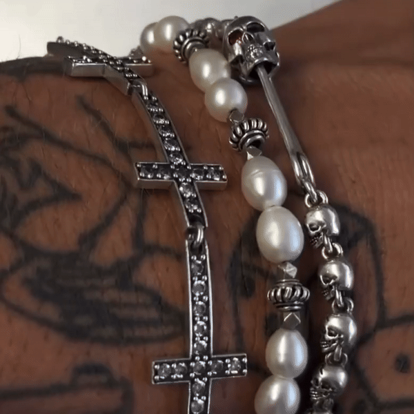 Ridged Pearl Bracelet - FOR THOSE WHO SIN - VENTURER