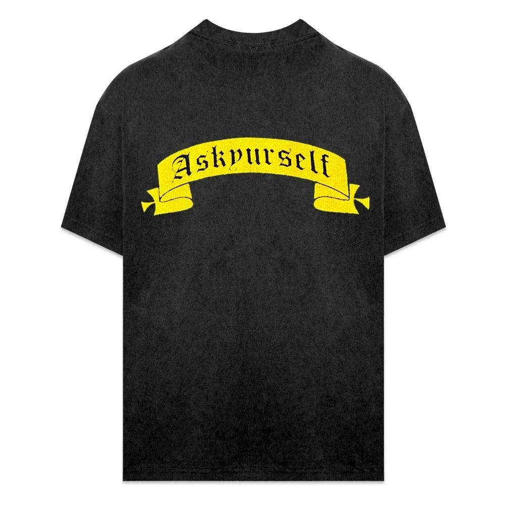 ASKYURSELF Yellow Banned Tee Tシャツ ASKYURSELF (アスクユアセルフ)商品ページ - Yellow Banned Tee