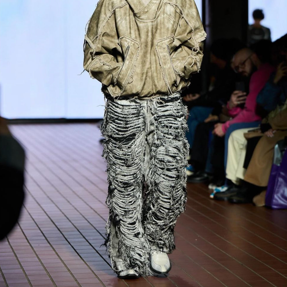 Damaged Double Grunge Denim Pants