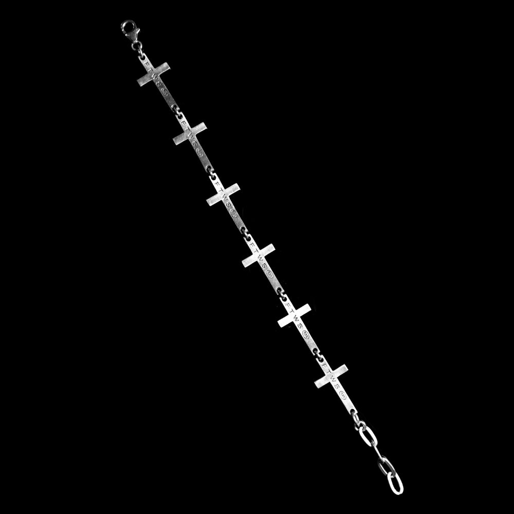 Sanctified Cross Bracelet with CZ stones