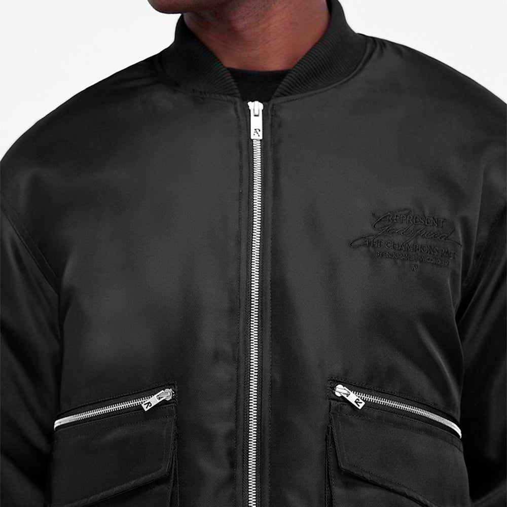 Zip Back Bomber Jacket