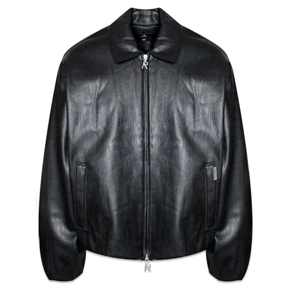 Faux Leather Bomber