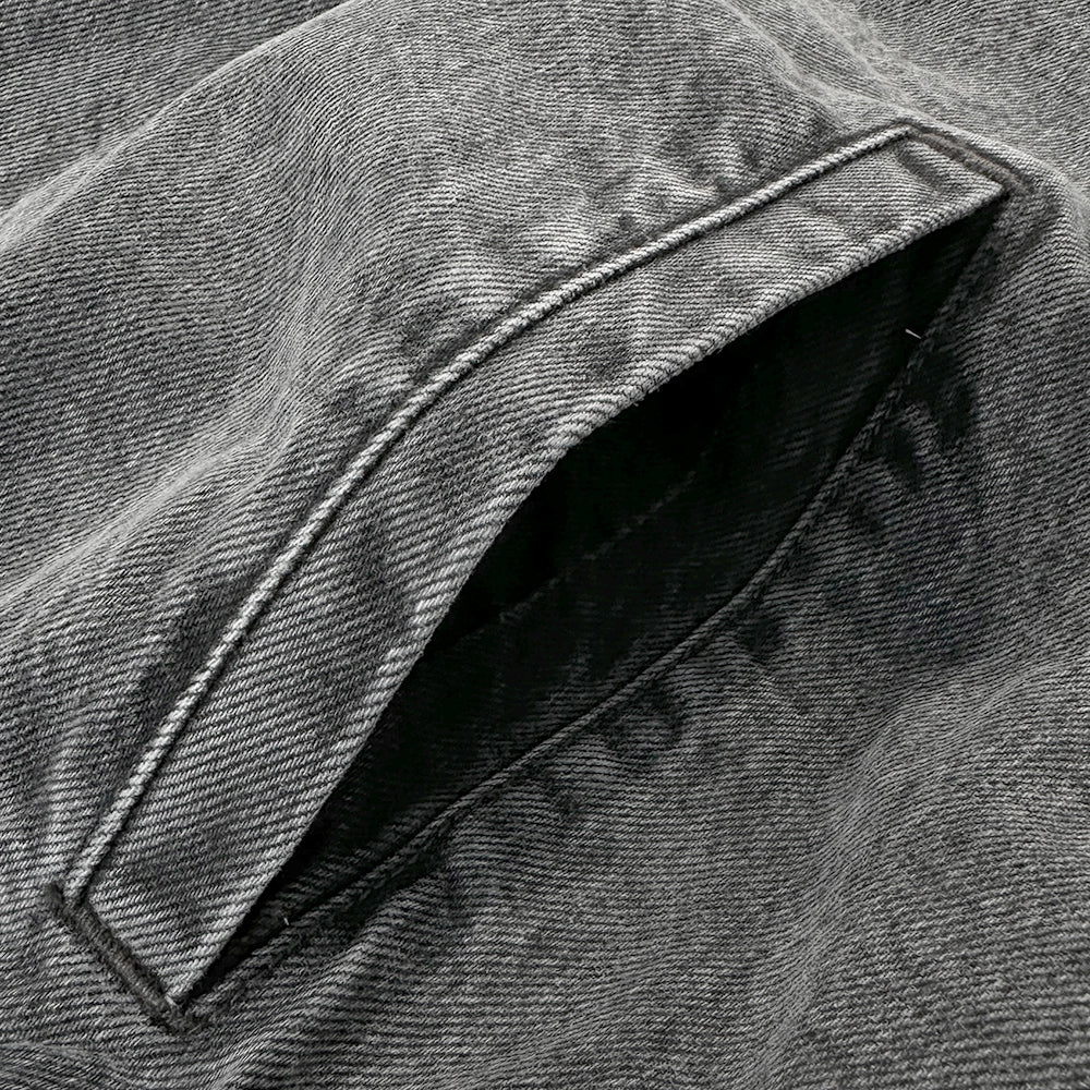 R5 Hooded Denim Bomber