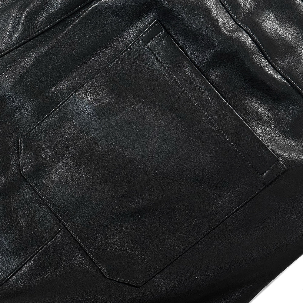 Baggy Leather Cargo Pants