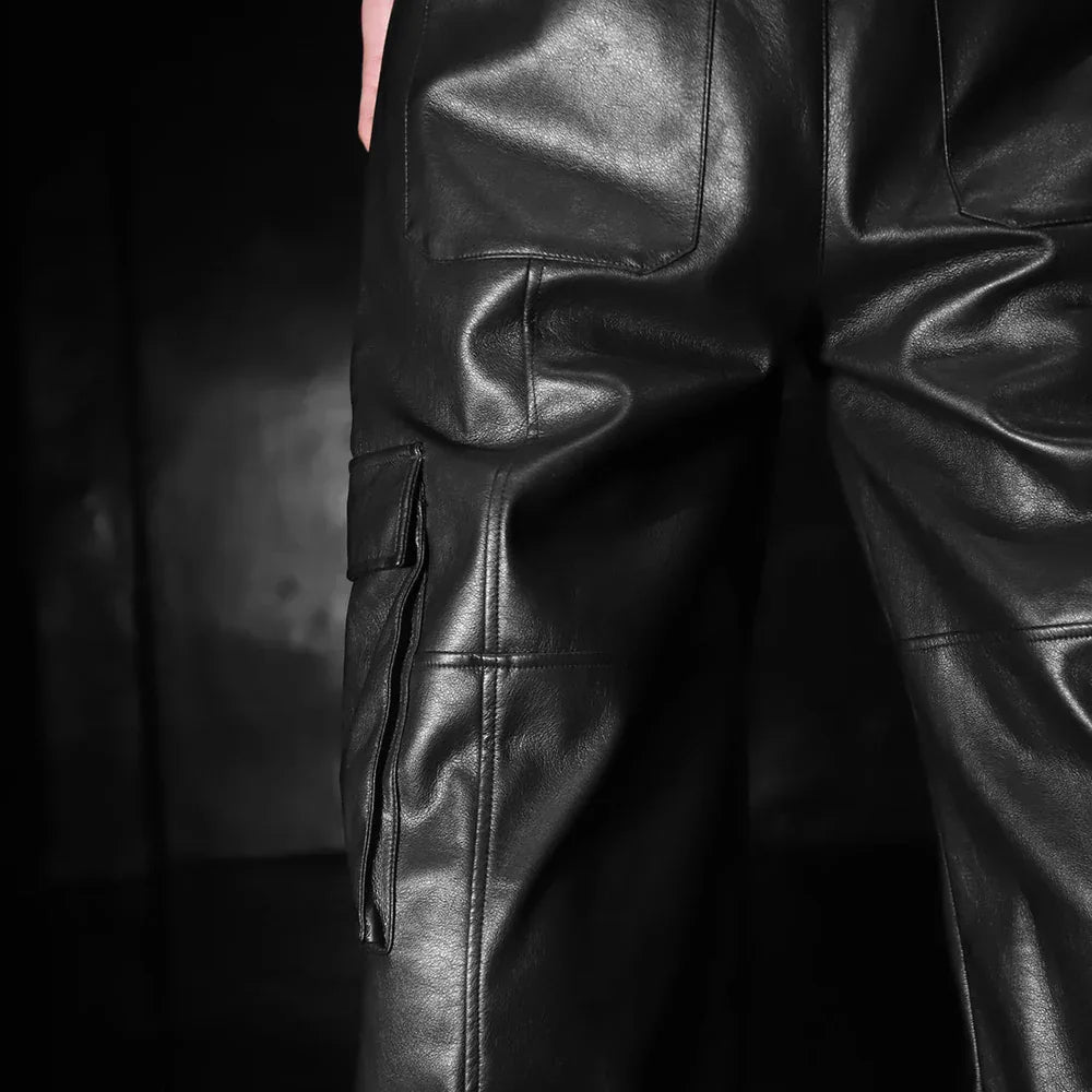 LAST NEST(ラストネスト)商品ページ - Baggy Leather Cargo Pants