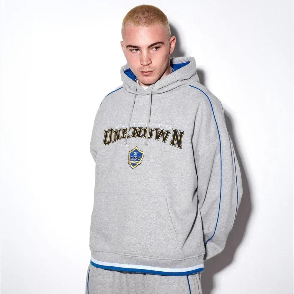 UNKNOWN LONDON Product Page - College Hoodie - Grey - VENTURER