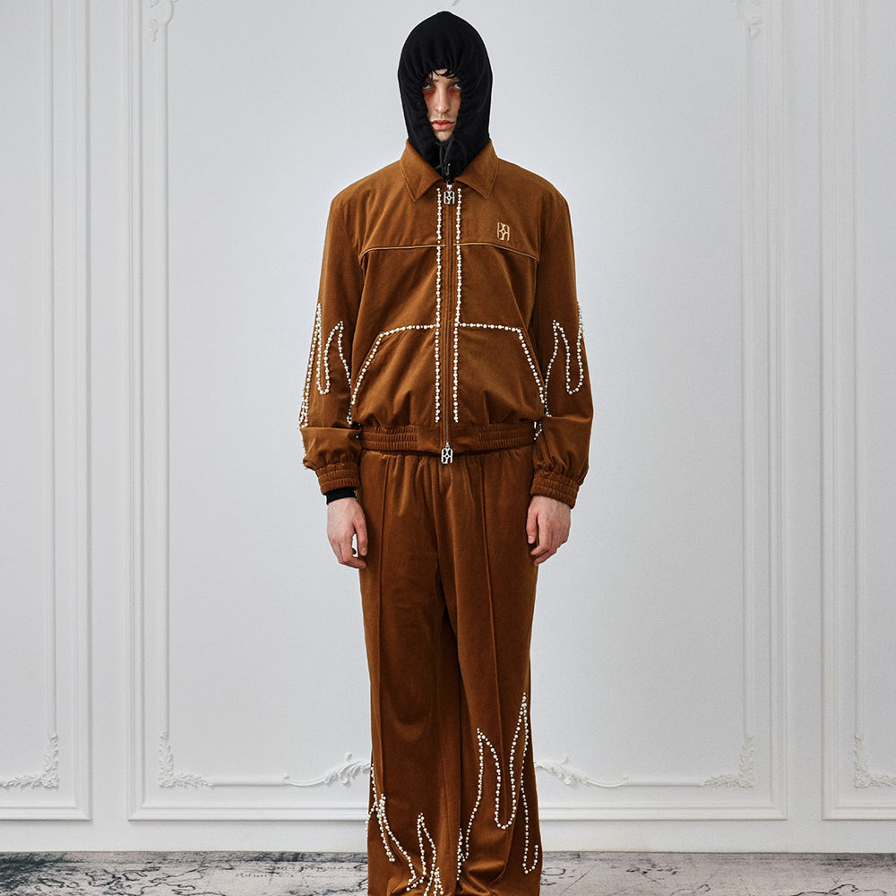 Flame Pearl Velvet Jacket