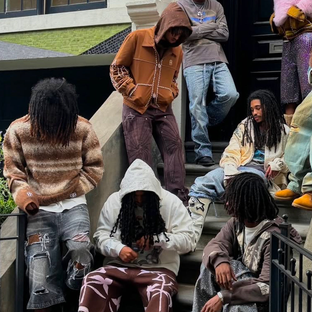 Rhinestone Encrusted Mohair Blend Sweater