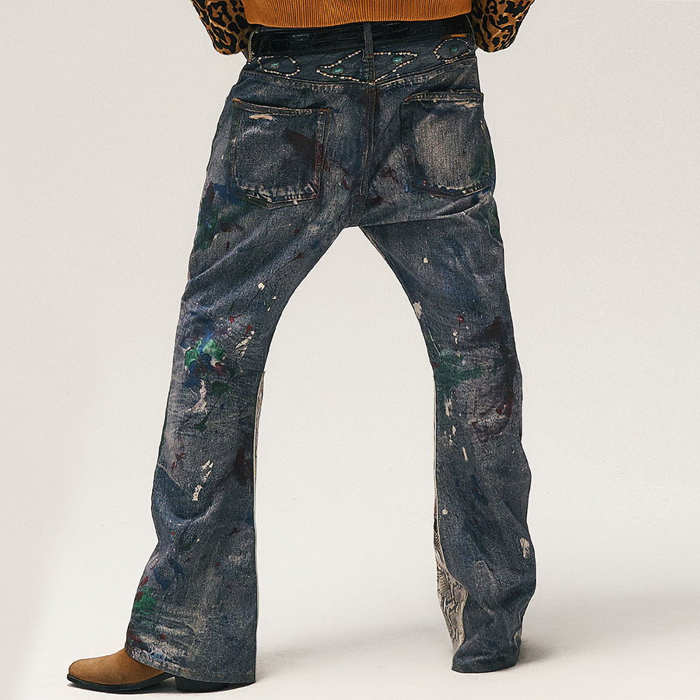 3D Printed Snake Patch Waxed Denim