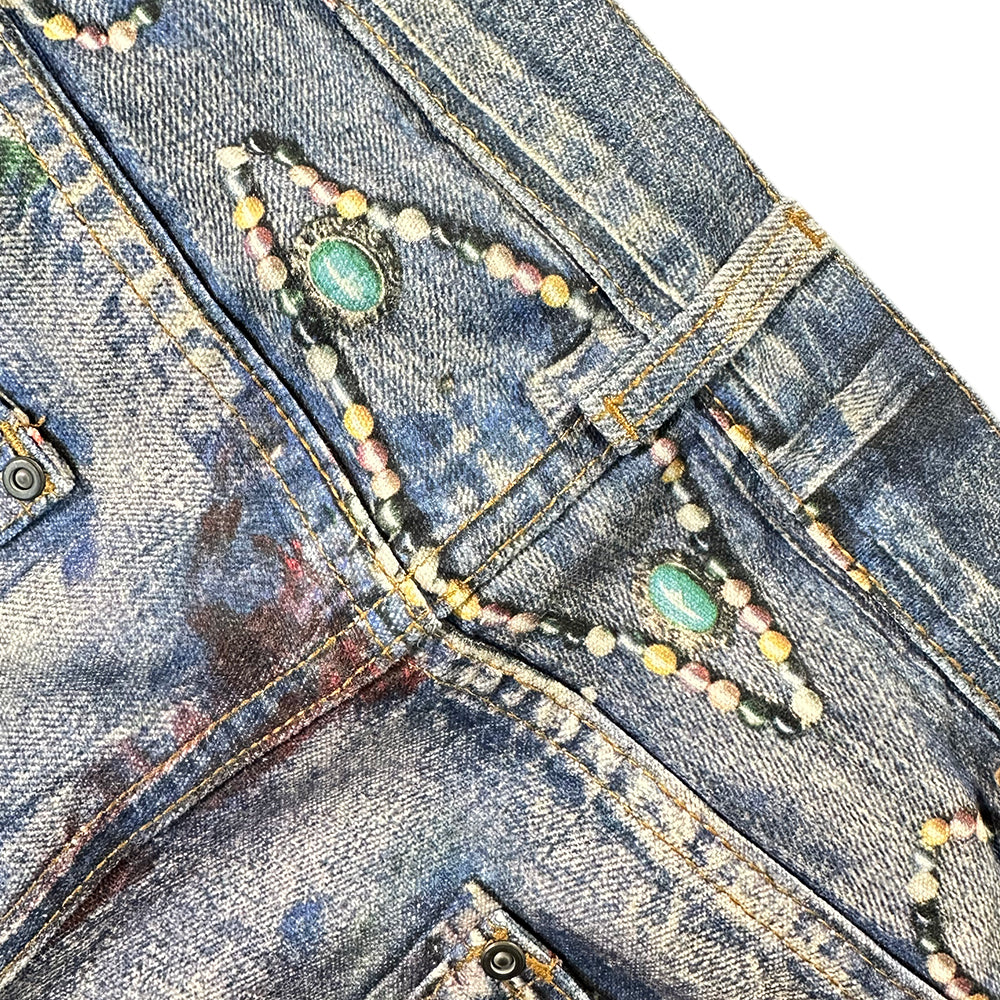 3D Printed Snake Patch Waxed Denim