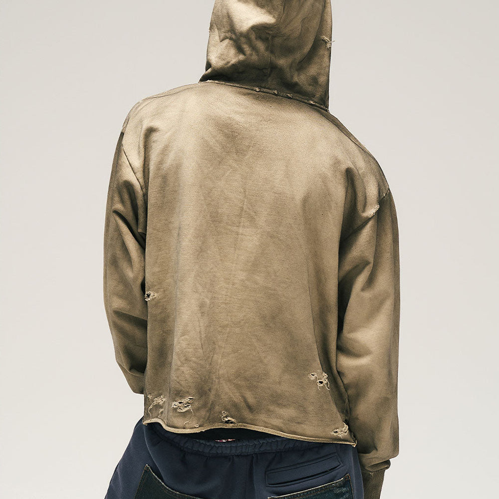 Mud Dyed Heart Pearl Hoodie