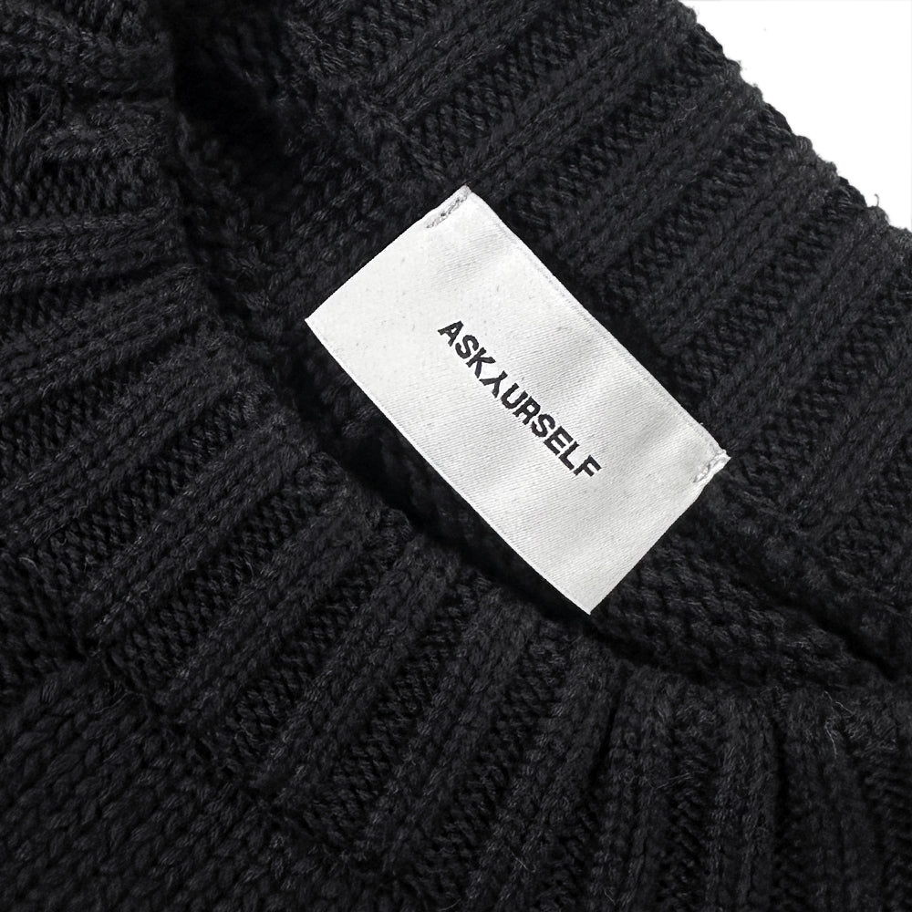 Raw Mono Cross Knit