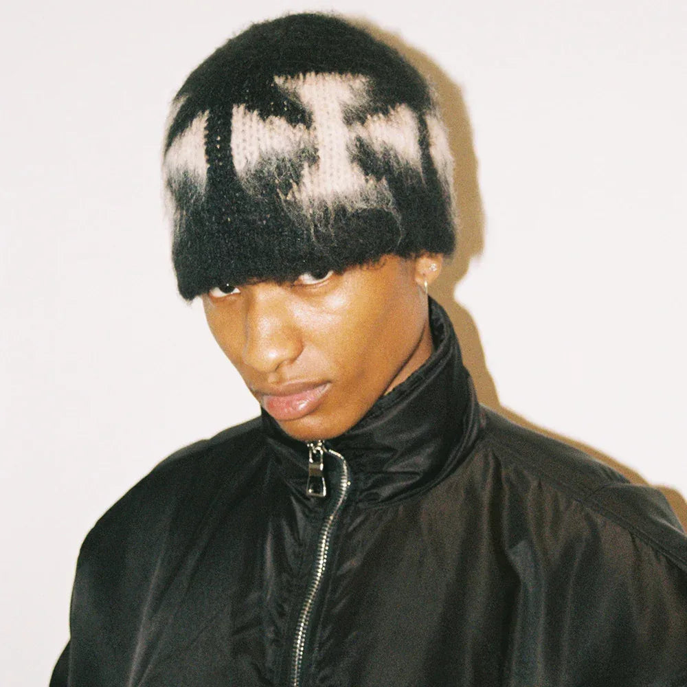 帽子 ASKYURSELF brushed cross beanie black 帽子 ASKYURSELF brushed cross beanie black ASKYURSELF / BRUSHED