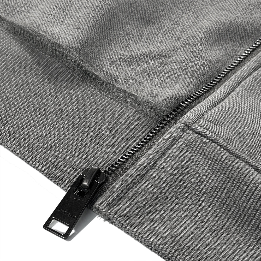 Cross Rhinestone Zip Up Hoodie