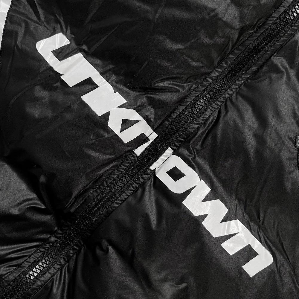 UNKNOWN LONDON Product Page - Panelled Sport Puffer Jacket - Black