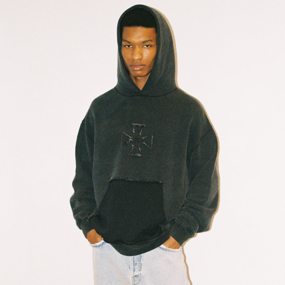 Cross Patch Vintage Hoodie