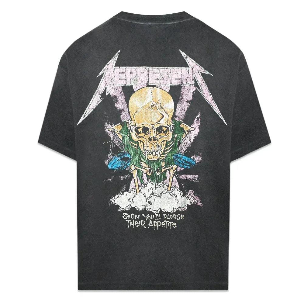 REPRESENT Product Page -Metallica Justice T-Shirt- Stained-Black
