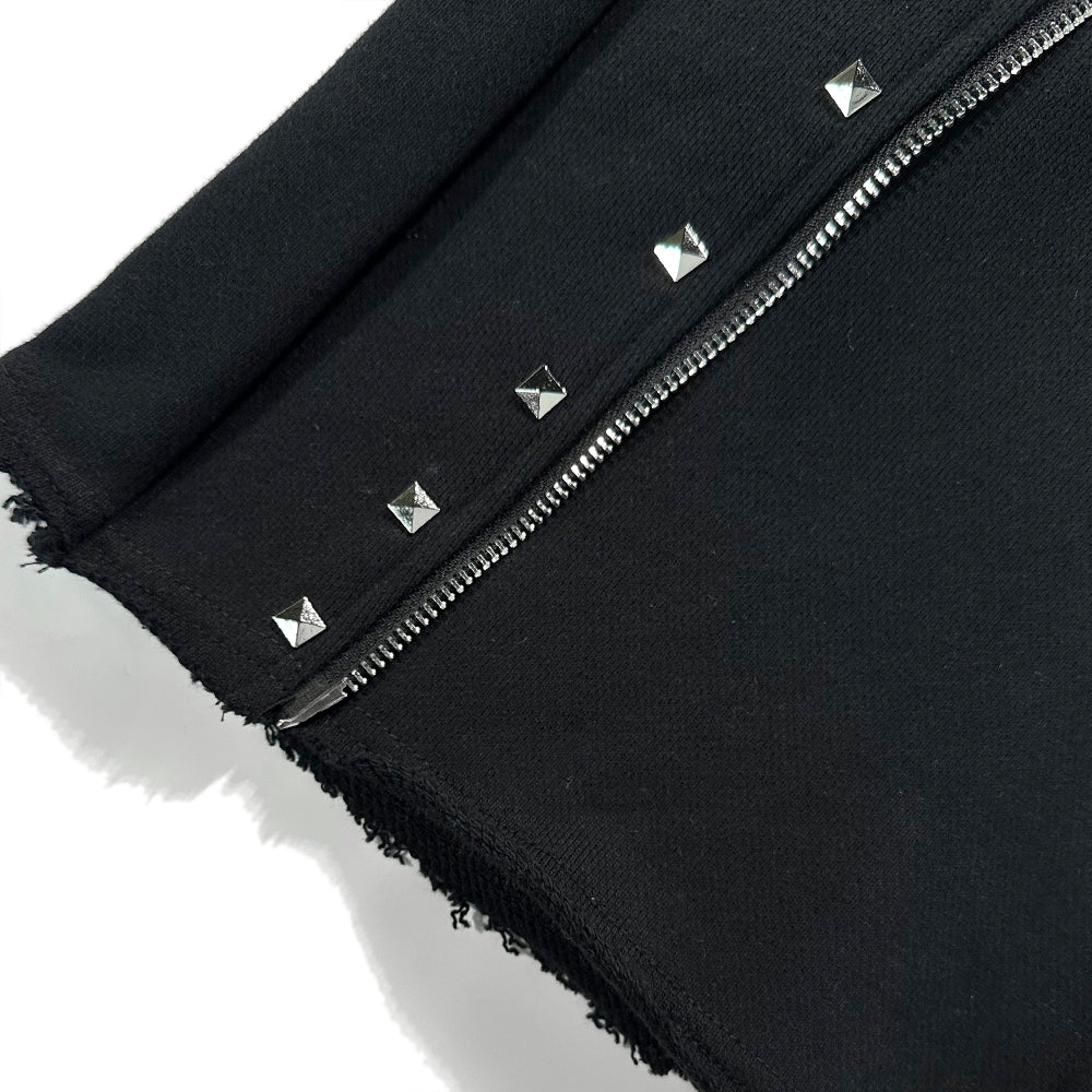 Studded Triple Zip Flared Sweatpants