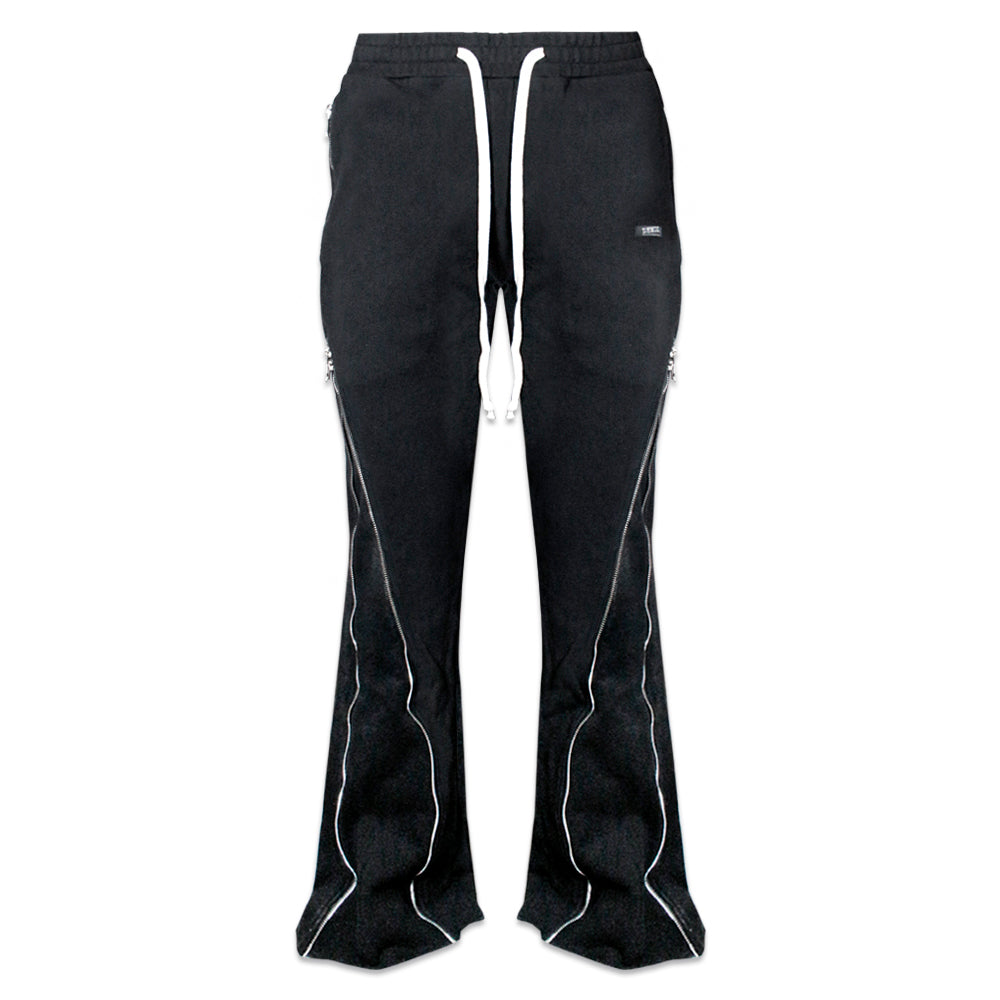 Stealth Triple Zip Flared Sweatpants