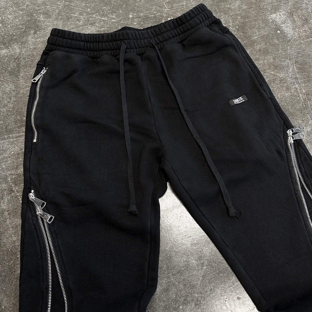 Stealth Triple Zip Flared Sweatpants