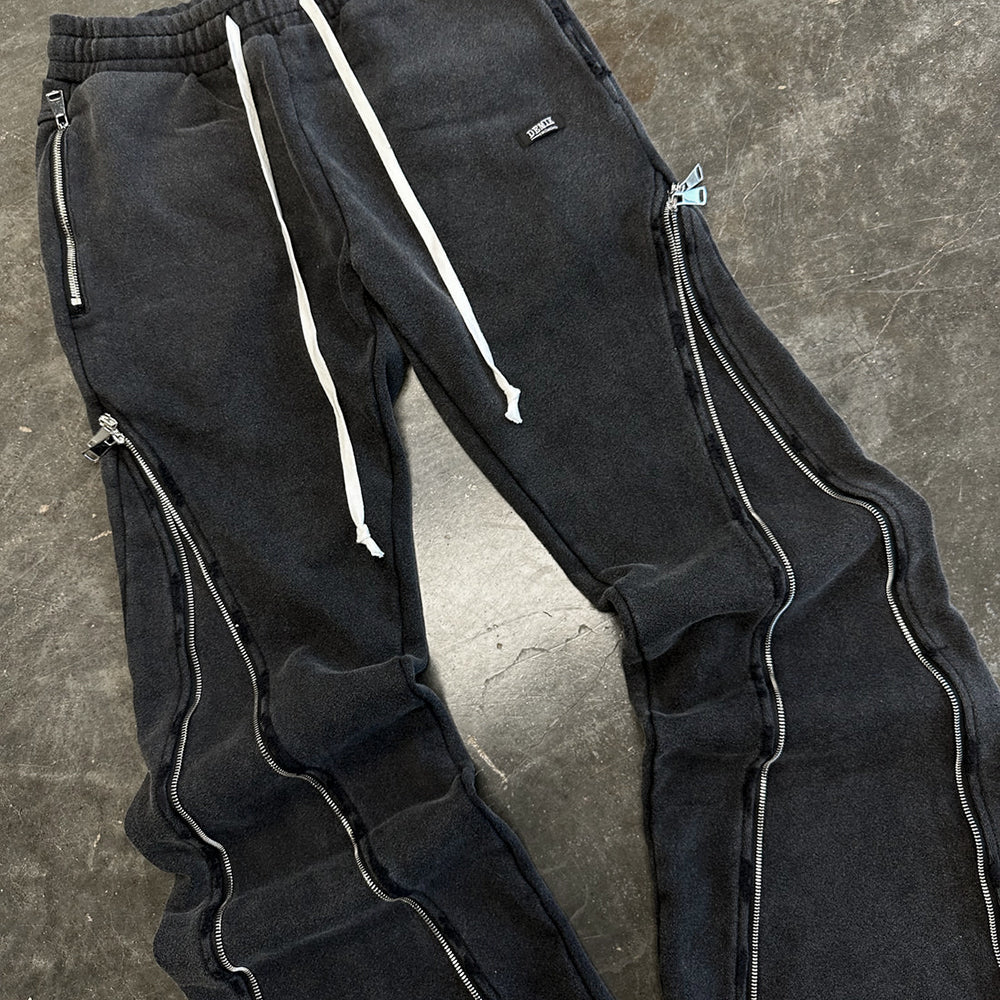 Shadow Triple Zip Flared Sweatpants