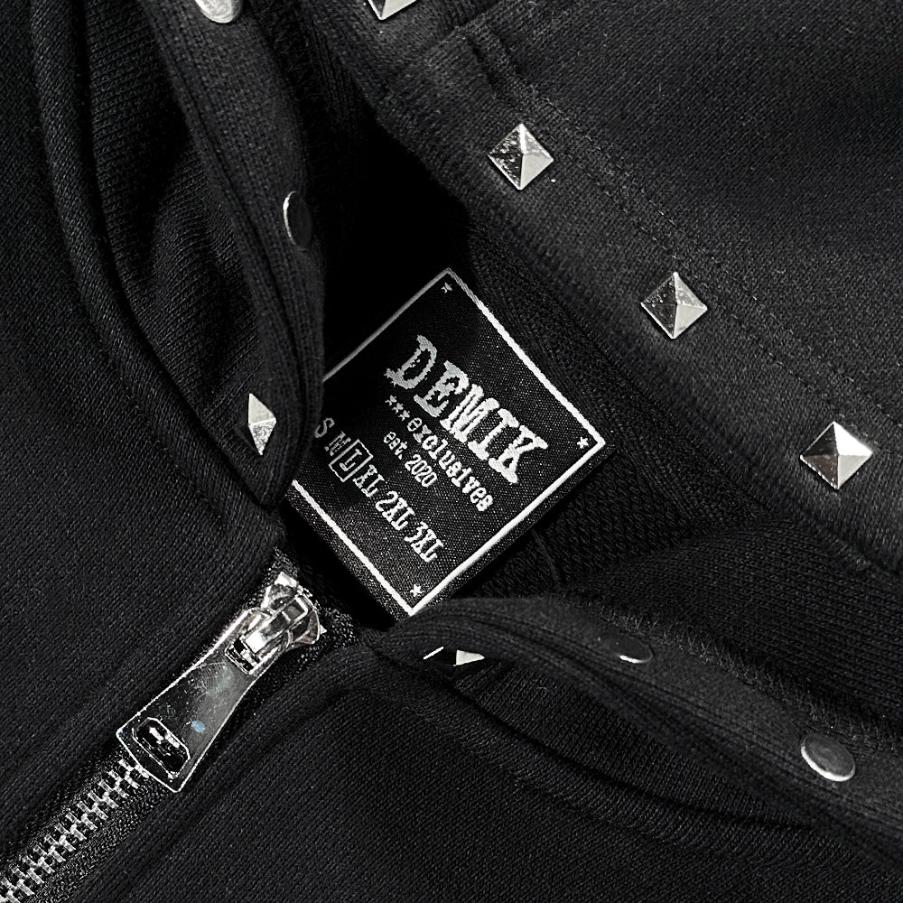 Studded Triple Zip Hoodie