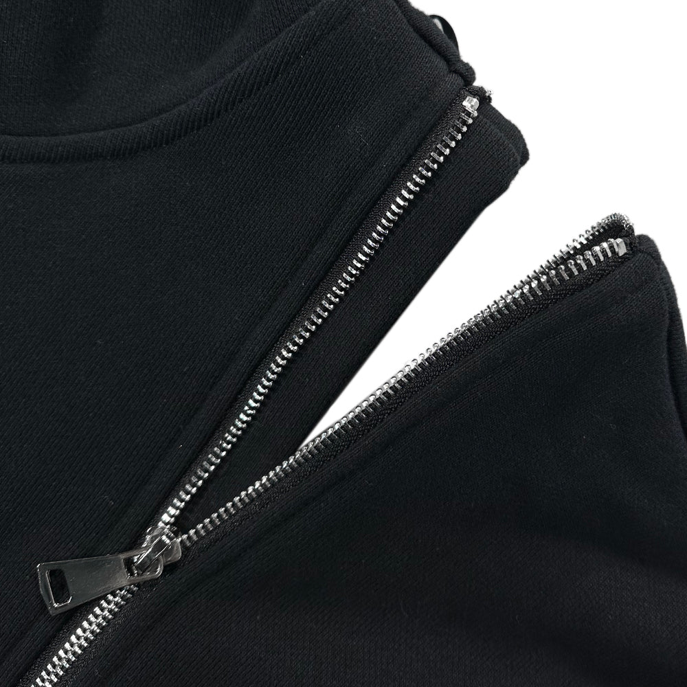 Studded Triple Zip Hoodie