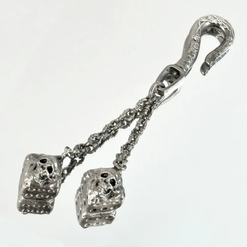 小物 emostanceclub skull dice wallet chain 10mm VVS Moissanite Skull Dice Luxe Chain & Wallet Chain - Pants