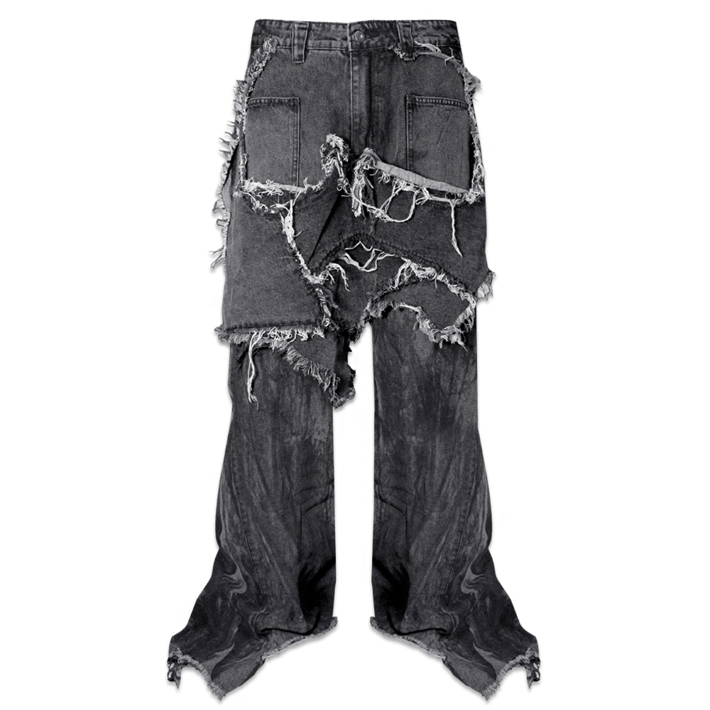 Osama Gray Dirty Skirt Pants