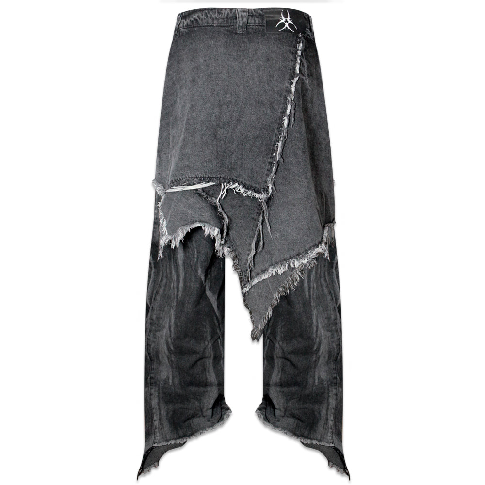 Osama Gray Dirty Skirt Pants
