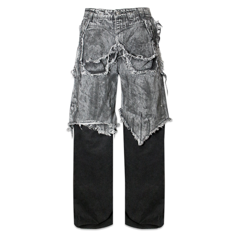 Chaos Dream Waxed Gray Layer Pants