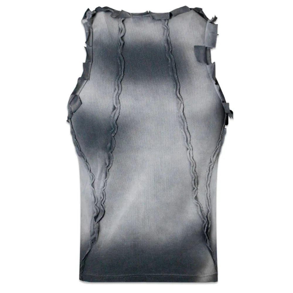 COZY WORLDWIDE Product Page - Chaos Dream Waxed Tanktop - Gray