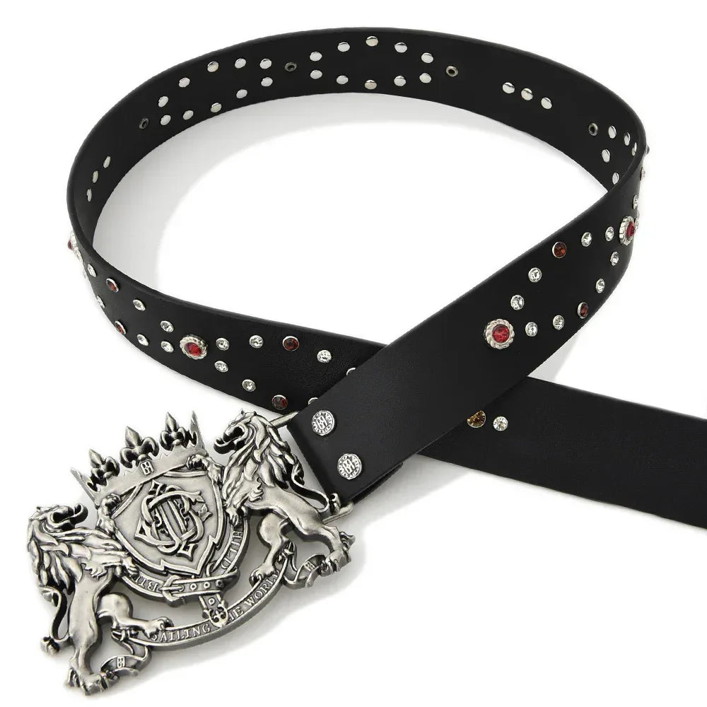 BIRTH OF ROYAL CHILD Product Page -Lion Medal Belt- Black - VENTURER