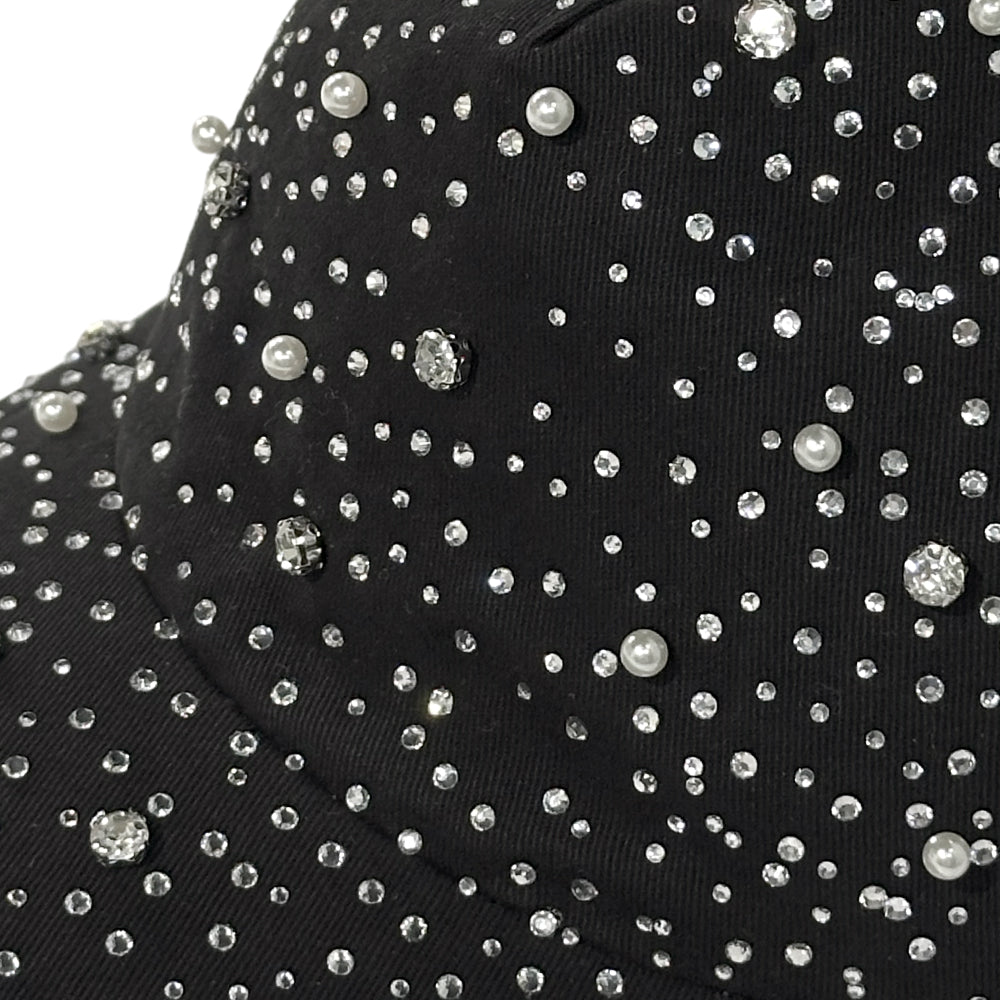 Pearl & Rhinestone Cap