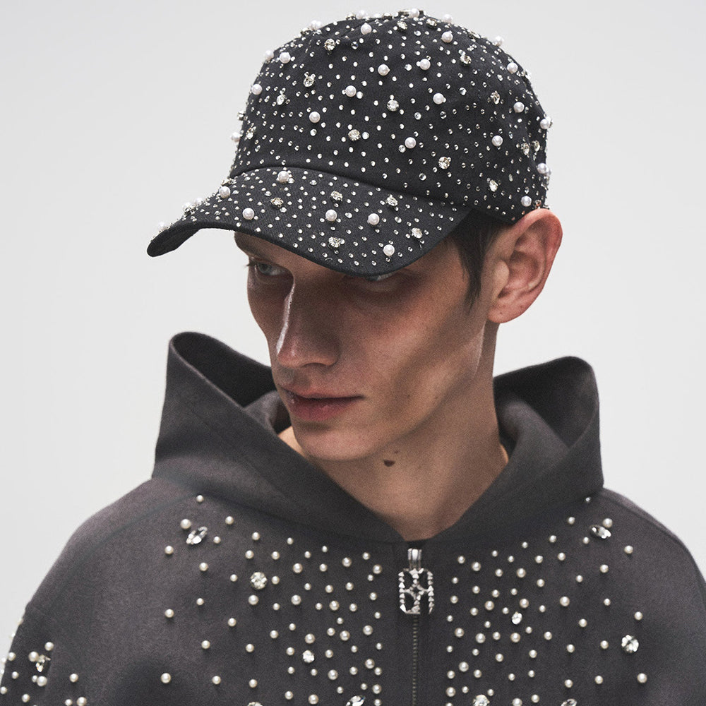 Pearl & Rhinestone Cap